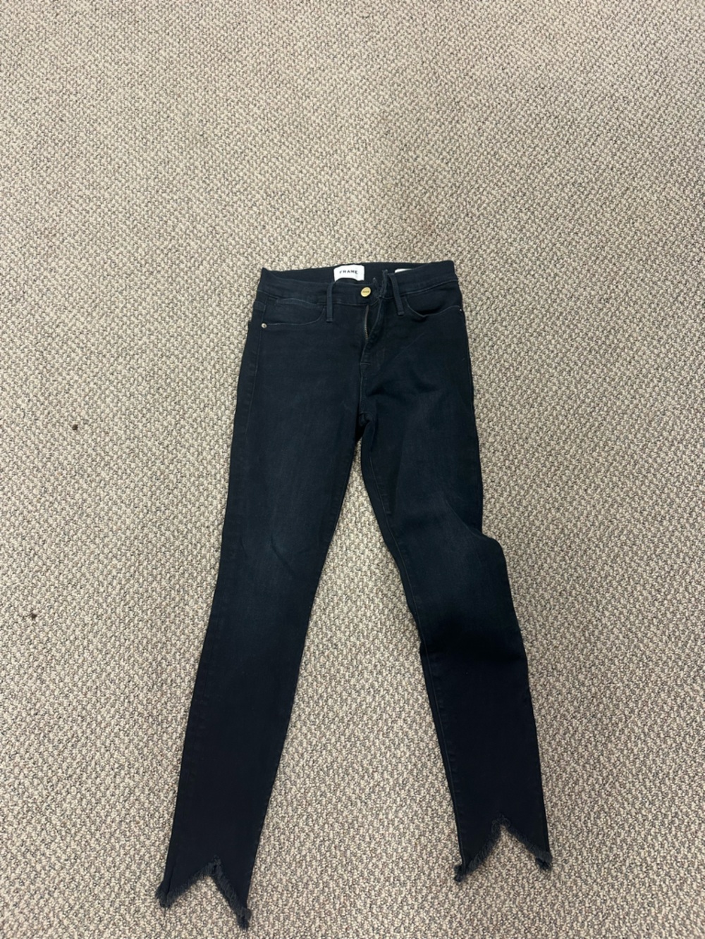 Frame kids Black High-Waisted Skinny Jeans